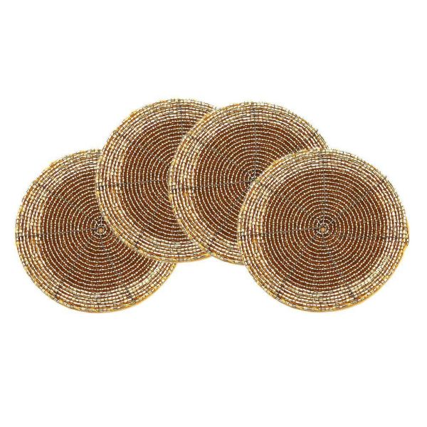 Bliss Set Of 4 Coasters Gold